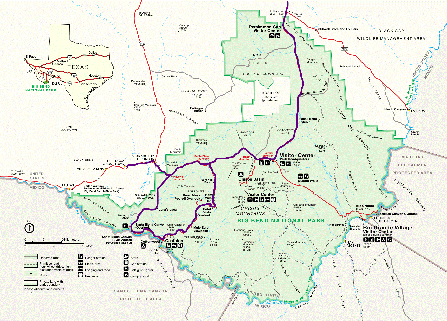 Big Bend National Park - Path Taken