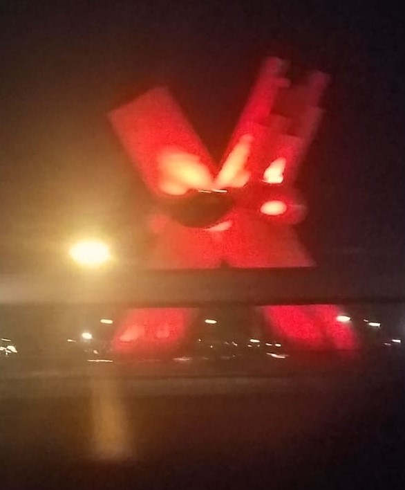 Juarez Mexico sculpture sign