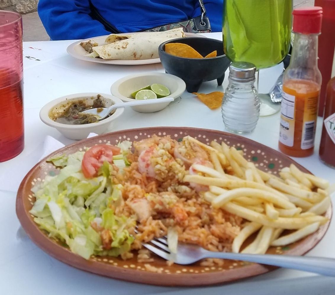 shrimp plate Apolo Cafe