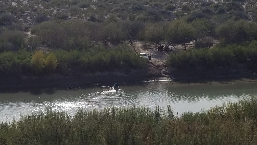 Canoe On Rio Grande River - National Park During Government Shutdown