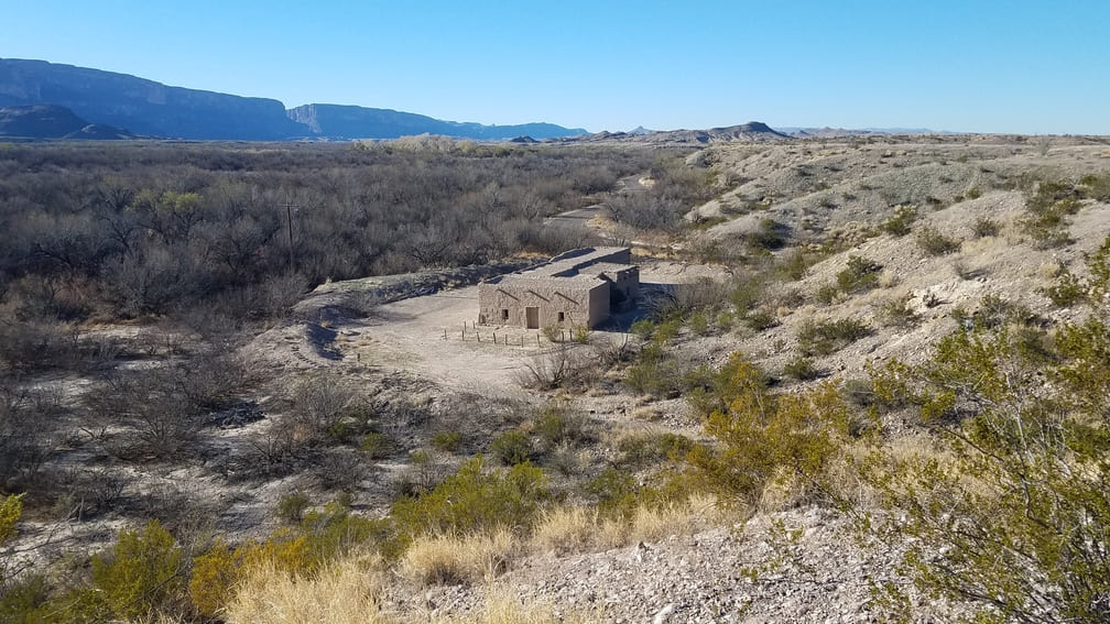 Castolon Historic District Building - Big Bend During Government Shutdown