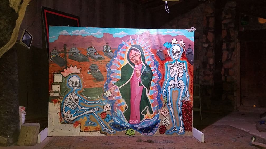 Creepy Art at La Kiva Underground Bar and Restaurant