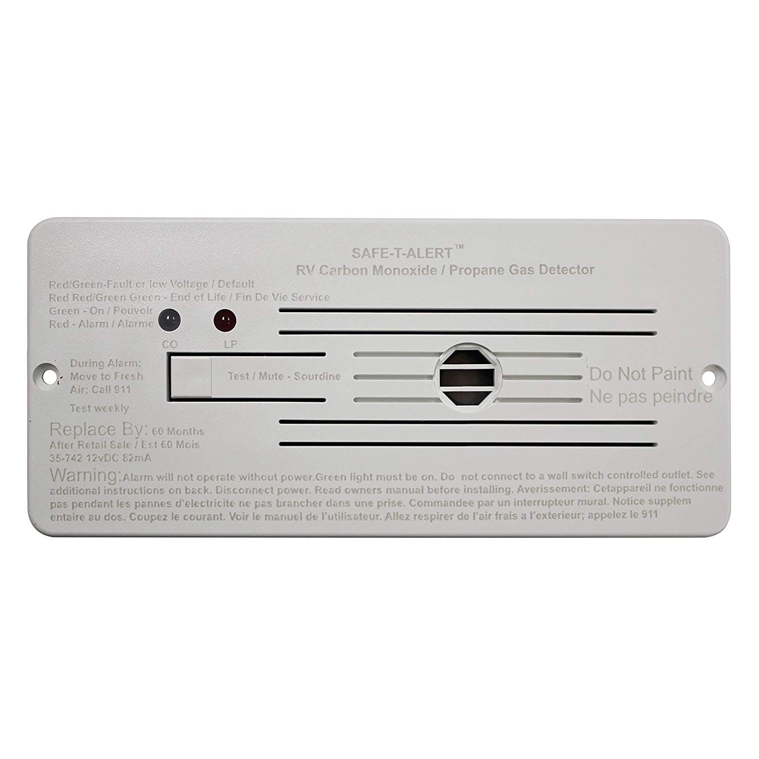 Dual LP/CO Gas Alarm For RV Safe T Alert 35 Series Humbly Nomadic