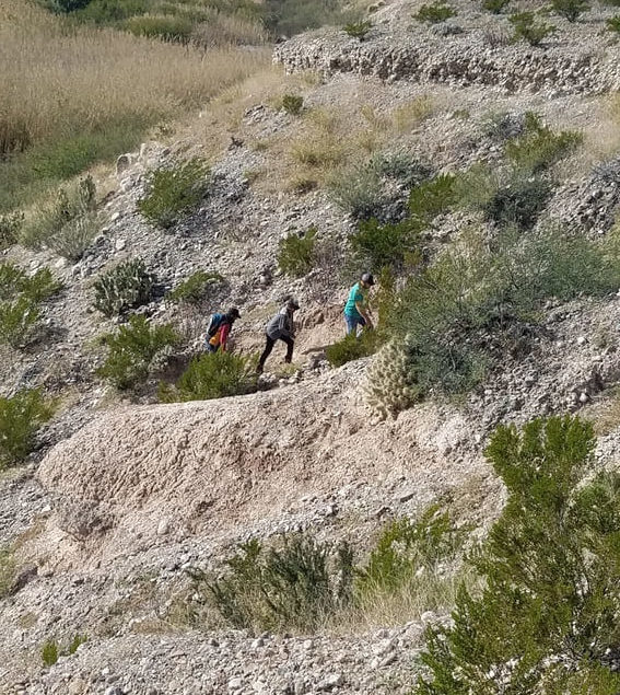 Mexicans Crossing The Rio Grande River To USA - National Park During Government Shutdown
