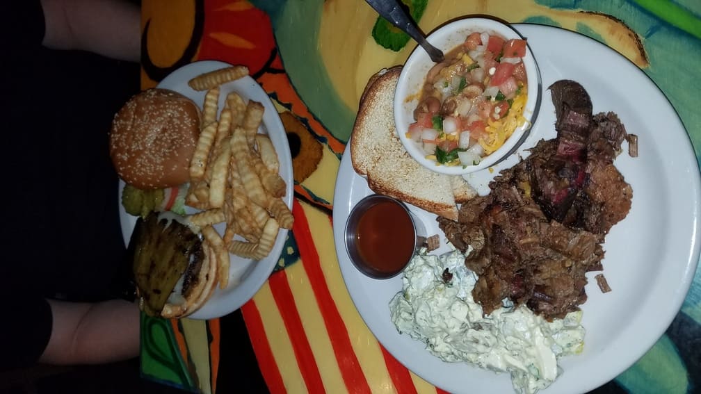 Starlight Theater Antelope Burger and Chopped Brisket