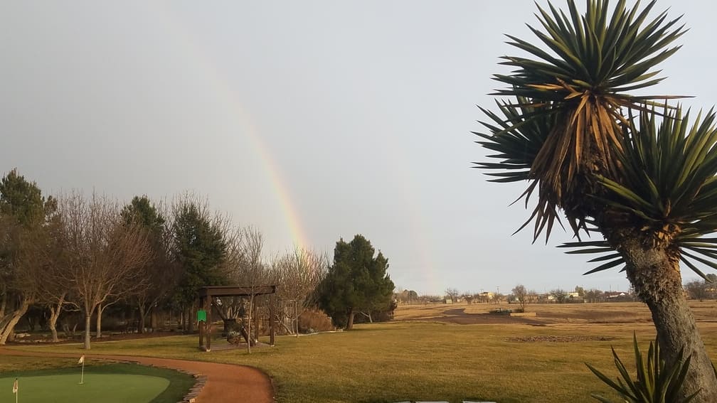 Double Rainbow Over Gage Gardens