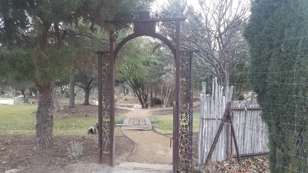 garden arch door at Gage Gardens