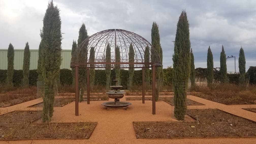 gravel maze at Gage Gardens