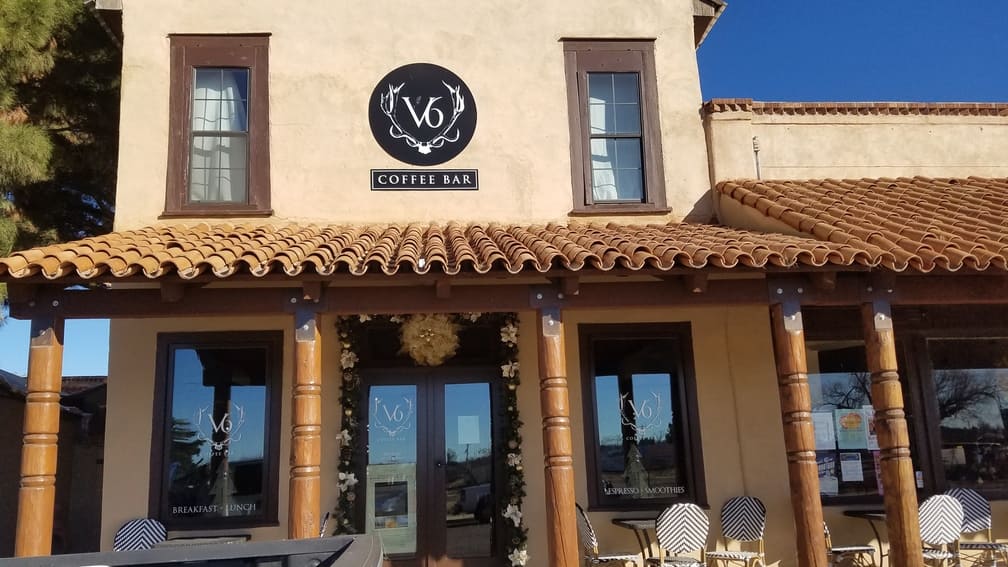 outside view of V6 Coffee Bar
