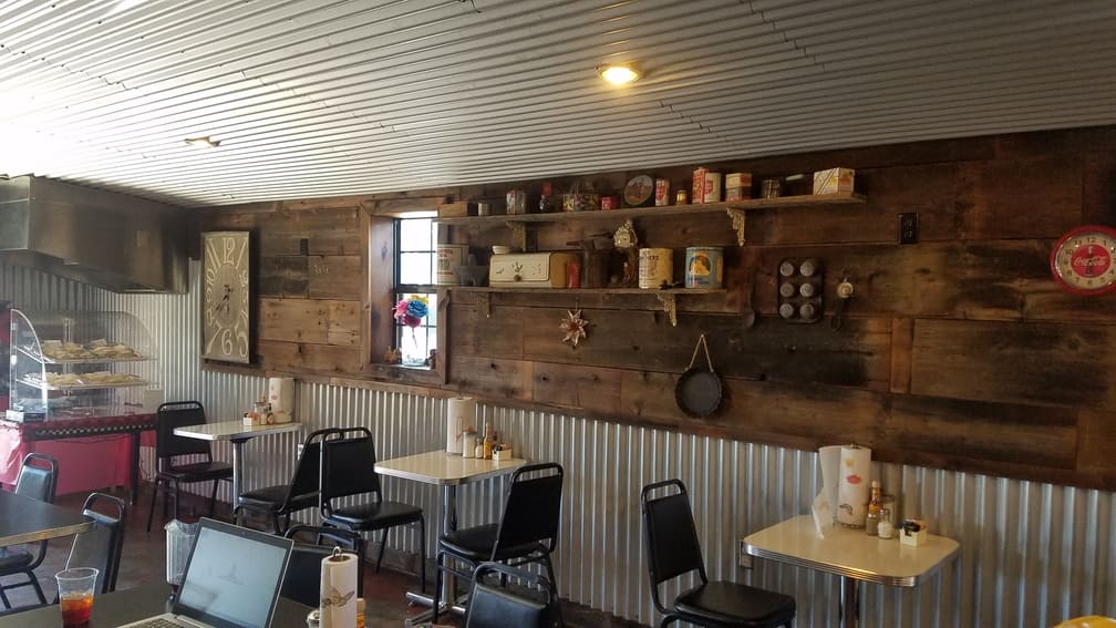 pastry shelf at Oasis Cafe