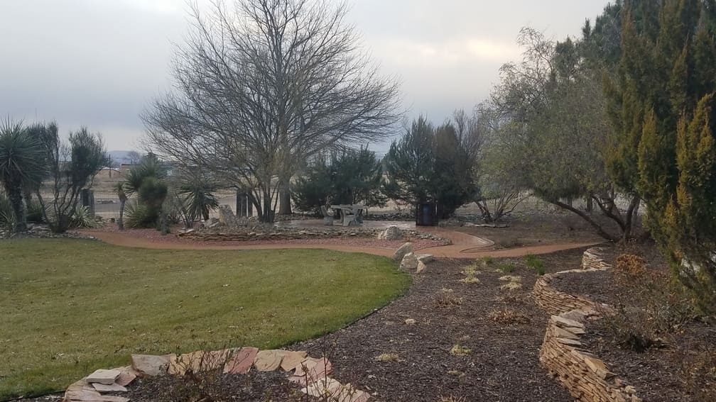 sitting area at Gage Gardens