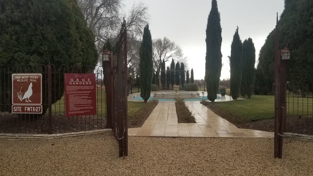 walking into Gage Gardens