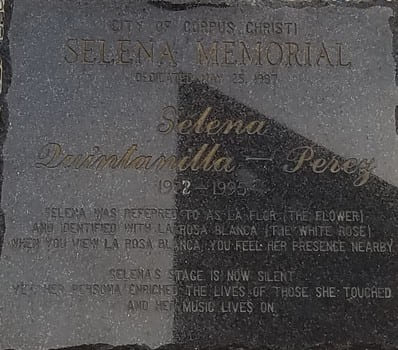 Selena memorial plaque