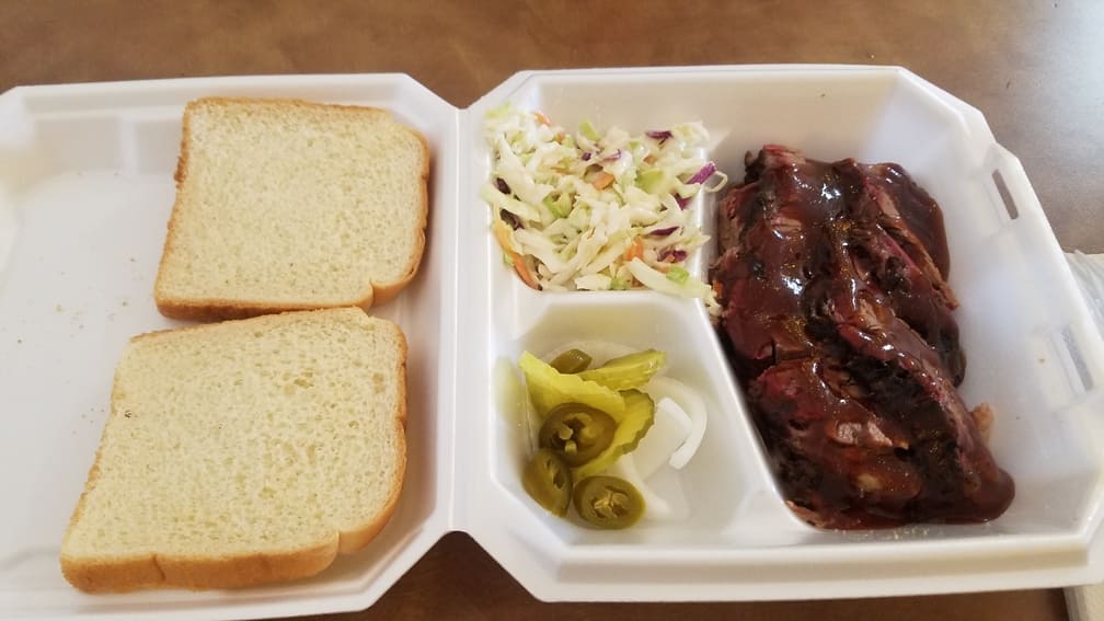 brisket coleslaw from Garretts BBQ - Corpus Christi
